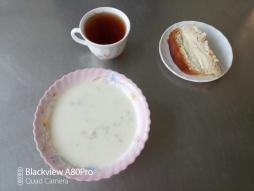 Завтрак день-7.
Батон, масло
Суп молочный с вермишелью
Чай с сахаром